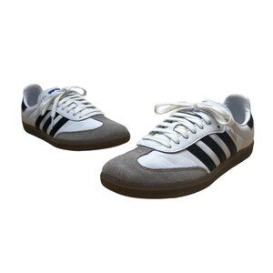 Adidas Men’s White & Black Leather Samba OG Classic Sneakers Size 10